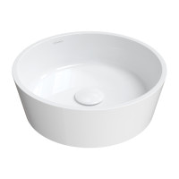 Раковина на стільницю Omnires BARI M+ Ø 38 біла глянцева (BARIUNBP) 