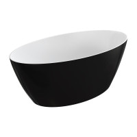 Окремо стояча ванна Omnires SIENA M+ 161x81 біло/чорна глянцева (SIENAWWBCP) 