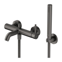 Смеситель для ванной с душевой гарнитурой Omnires Y grafit (Y1231GR)