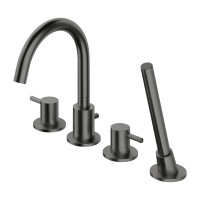 Смеситель для ванны на 4 отверстия Omnires Y grafit (Y1232GR)