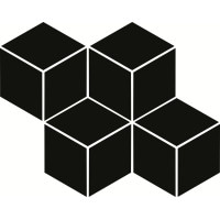 Мозаїка Moonlight Nero Romb Hexagon 204x238x6 Paradyz