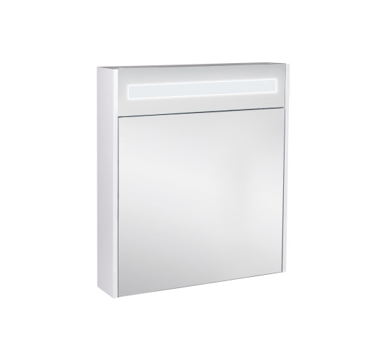 Зеркальный шкаф подвесной Qtap Robin 600х730х145 White с LED-подсветкой QT1377ZP6001W