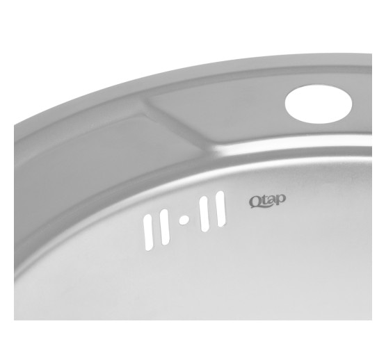 Кухонна мийка Qtap D490 0,8 мм Satin (QTD490SAT08)