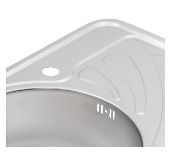 Кухонна мийка Qtap 6744L 0,8 мм Satin (QT6744LSAT08)