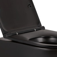 Унитаз подвесной Qtap Robin безободковый с сиденьем Soft-close QT13332141ERMB