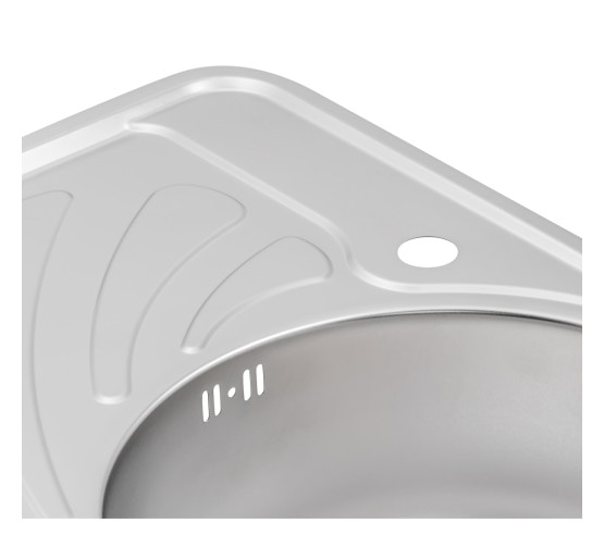 Кухонна мийка Qtap 6744R 0,8 мм Satin (QT6744RSAT08)