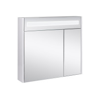 Зеркальный шкаф подвесной Qtap Robin 800х730х145 White с LED-подсветкой QT1377ZP8001W