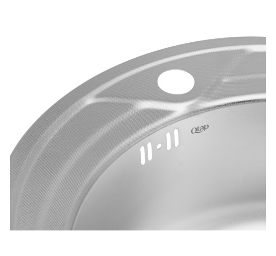 Кухонна мийка Qtap D510 0,8 мм Micro Decor (QTD510MICDEC08)