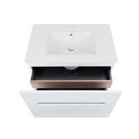 Комплект Qtap Virgo 800х580х437 White/Whitish oak тумба підвісна + раковина урізна QT1872TPА8013080CW