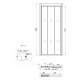 Душевые двери в нишу Qtap Unifold CRM208.C4 78-81x185 см, стекло Clear 4 мм, покрытие CalcLess