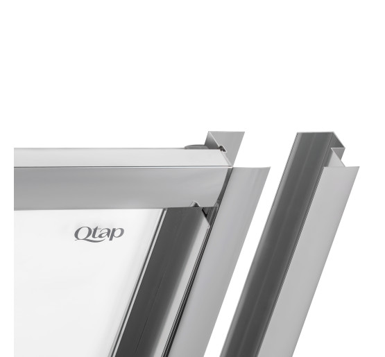 Душевые двери в нишу Qtap Unifold CRM208.C4 78-81x185 см, стекло Clear 4 мм, покрытие CalcLess
