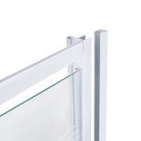 Душевые двери в нишу Qtap Pisces WHI2014-15.CP5 140-150x185 см, стекло Pattern 5 мм