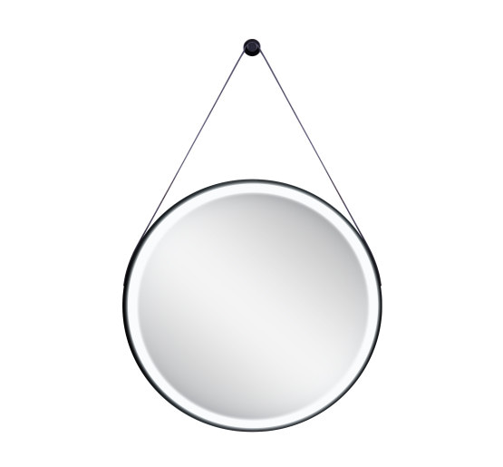 Зеркало Qtap Robin R600 Black с LED-подсветкой QT13786502B