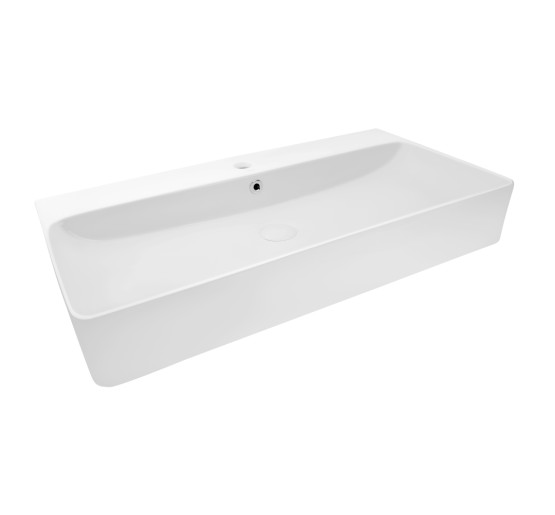 Раковина Qtap Nando 800х415х155 White с донным клапаном QT1211K419W