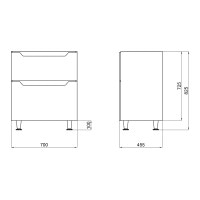 Тумба напольная Qtap Scorpio 710х825х460 White QT1473TNВ701W