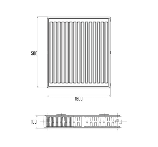 Радиатор стальной Imas 22-К 500х1600 боковое подключение