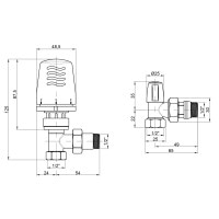 Термокомплект Icma 1/2" с антитечкой угловой №KIT_1100+774-940+805-940