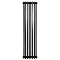 Вертикальный дизайнерский радиатор отопления ARTTIDESIGN Bari 8/1800/380 чёрный матовий