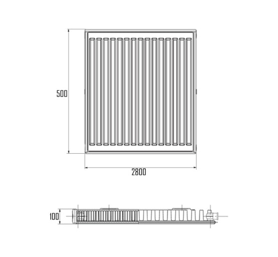 Радиатор стальной Aquatronic 11 тип 500х2800