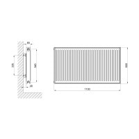 Радиатор стальной Aquatronic 11 тип 600х1100