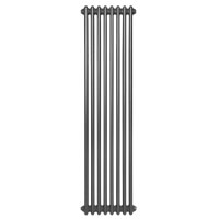 Вертикальный дизайнерский радиатор отопления ARTTIDESIGN Bari 8/1800/380 серый матовий