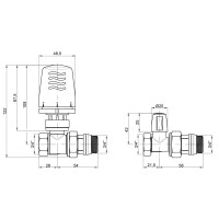 Термокомплект Icma 3/4" с антитечкой прямой №KIT_1100+775-940+815-940