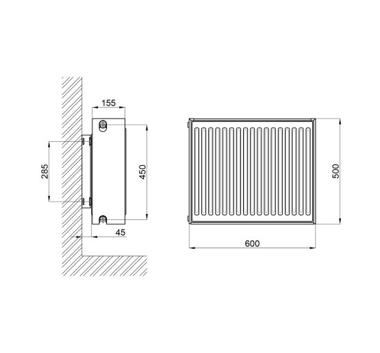 Радиатор стальной Aquatronic 33 тип 500х600