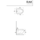  Унитаз подвесной безобидковий RAK Ceramics CLOUD белый матовый CLOWC1446500A 