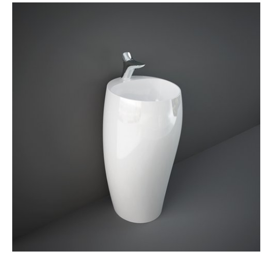 Раковина підлогова монолітна RAK Ceramics CLOUD біла глянцева CLOFS5001AWHA