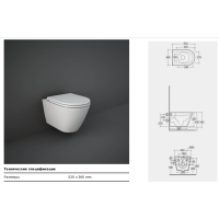 Унитаз подвесной RAK Ceramics FEELING Rimless Matt Cappuccino RST23514A 
