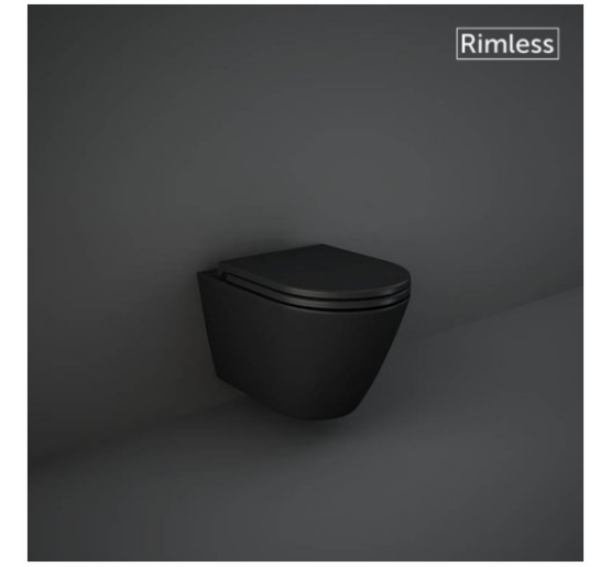  Унитаз подвесной RAK Ceramics FEELING Rimless Matt Black RST23504A 