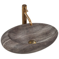 Раковина керамічна на стільницю  Rea Roxy A Stone D.Grey (7830932748)