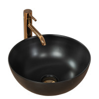 Раковина керамическая на столешницу Rea Stella BLACK MAT 