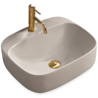 Раковина керамічна на стільницю Rea Luiza 50 Grey MAT