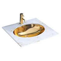 умывальник Rea Nel 39x47 gold (REA-U6331)