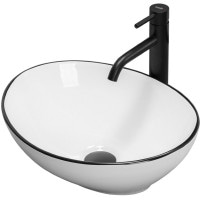 умивальник Rea Sofia 34,5x41 black edge (REA-U3217)
