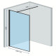 душова стінка Rea Bler 110 безпечне скло, прозоре( REA-K7630)