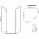 душова кабіна Rea Diamond 100x100 безпечне скло, прозоре( REA-K5623)