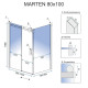 душова кабіна Rea Marten 80x100 безпечне скло, прозоре( REA-K4000)