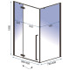 душова кабіна Rea Fargo 100x80 безпечне скло, прозоре( REA-K6950)