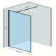 душова стінка Rea Bler 120 безпечне скло, прозоре( REA-K7631)