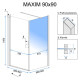 душова кабіна Rea Maxim 90x90 безпечне скло, прозоре, права (REA-K0267)