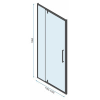 душові двері Rea Rapid Swing 120x195 безпечне скло, прозоре( REA-K6413)