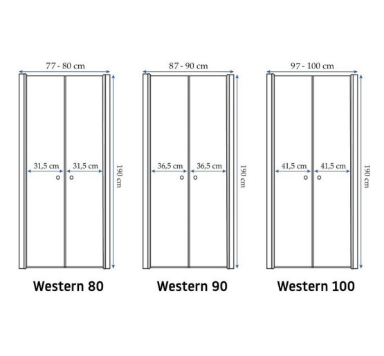 душевая дверь Rea Western Space N2 90x190 безопасное стекло, прозрачное (REA-K9993)