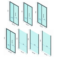 душові двері Rea Rapid Fold 80x195 безпечне скло, прозоре( REA-K6418)