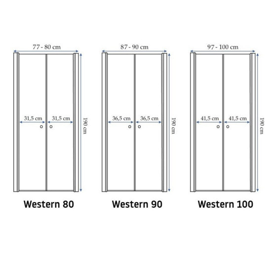 душові двері Rea Western Space N2 80x190 безпечне скло, прозоре( REA-K9992)