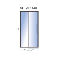 душові двері Rea Solar 140x195 безпечне скло, прозоре( REA-K6359)