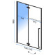 душевая дверь Rea Fargo 120x195 безопасное стекло, прозрачное (REA-K6328)