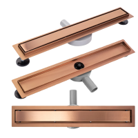 Трап для душу REA PURE NEO BRUSHED COPPER 60 см