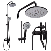 Душовий гарнітур REA VERSO BLACK з виливом